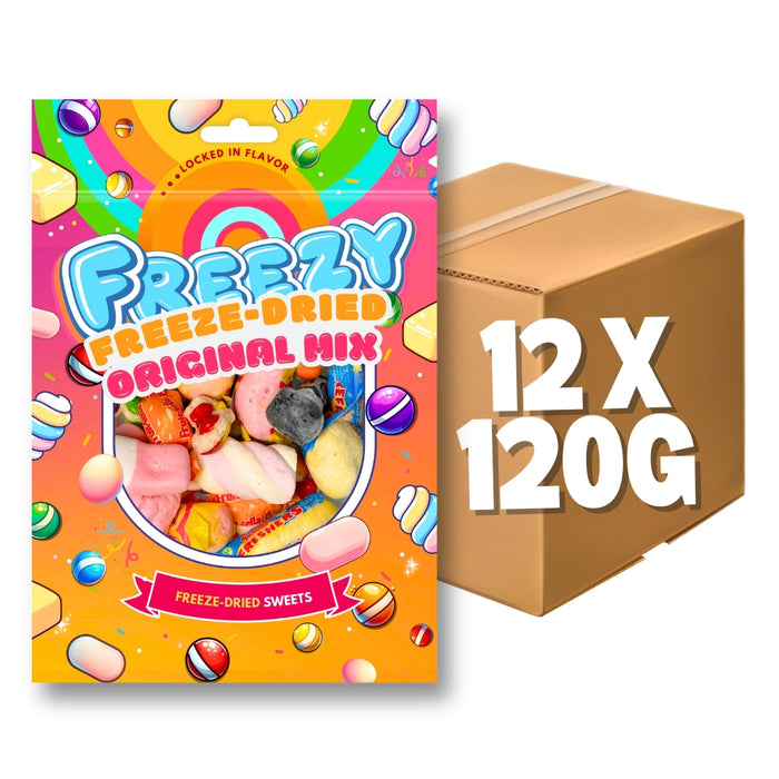 Freezy Freeze-Dried – Original Mix (12 × 120g) | Mixed Assortment of Freeze Dried Sweets & Candy