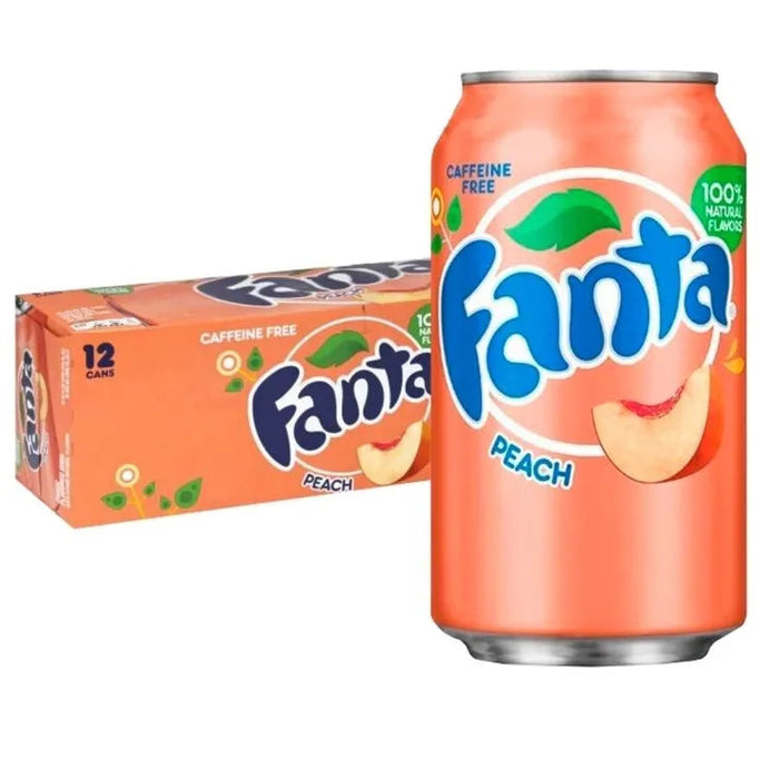 Fanta Peach (USA Import) – Case (12 × 355 ml Cans) | Wholesale Soft Drinks