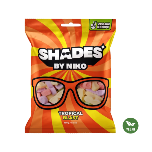 Shades by Niko: Tropical Blast – Case (18 × 150 g Bags) | Wholesale Sweets