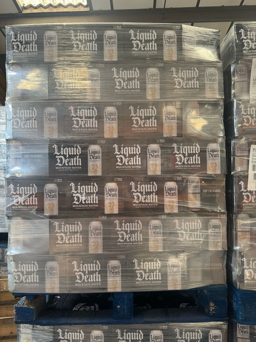 Liquid Death Mountain Water – Full Pallet (154 Cases of 12 x 500ml Cans)