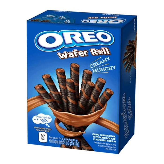 Oreo Wafer Roll Chocolate – Case (20 × 54 g Boxes) | Wholesale Biscuits & Snacks