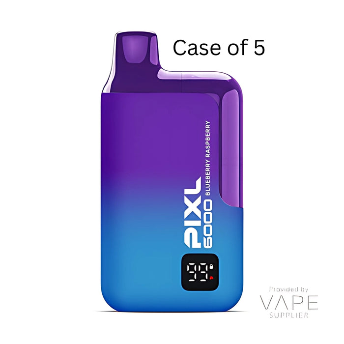 PIXL 6000 Big Puff Disposable Vape – Blueberry Raspberry [20mg] (Case of 5)