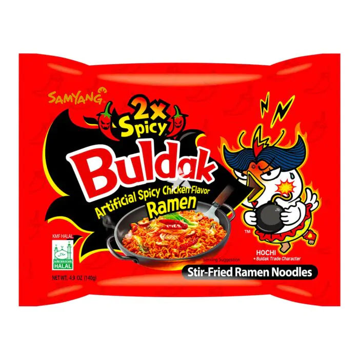 Samyang Buldak 2X Spicy Hot Chicken Ramen – Case (8 × 5 × 120 g) | Korean Spicy Instant Noodles