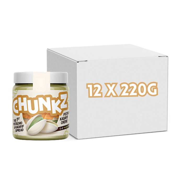 Chunkz Pistachio Kadayif Crème – Case (12 × 220 g) | Wholesale Desserts & Spreads